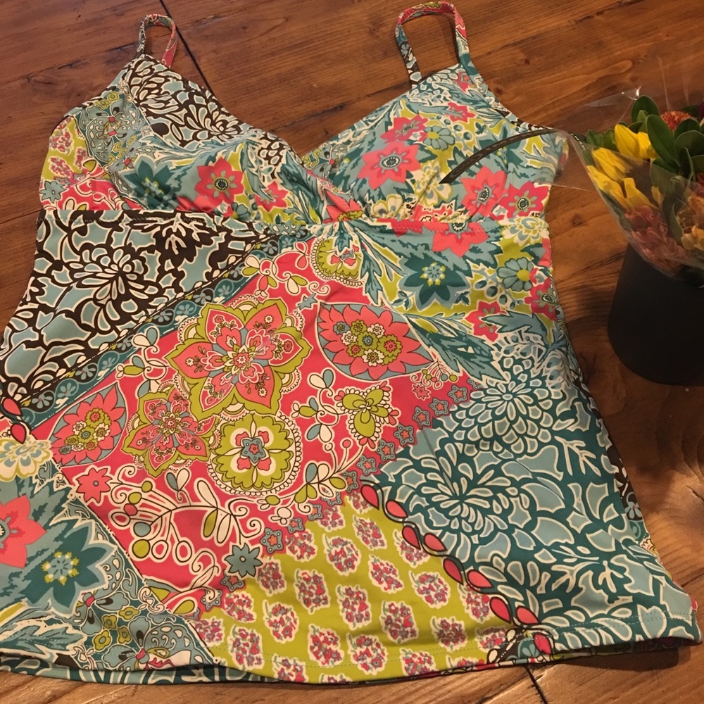 Garnet Hill, tankini and skirted swim suit, size 6